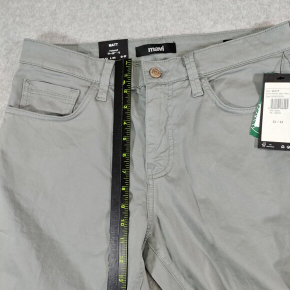 Mavi Pants mesn 33x34 Relaxed Straight Leg Matt Stretch Cotton - Picture 9 of 12